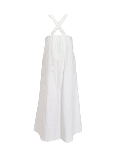 Verdissima's Isla collection from Italy offers an elegant maxi sundress crafted from lightweight, breathable cotton fabric, promising a cool and comfortable feeling all day long.