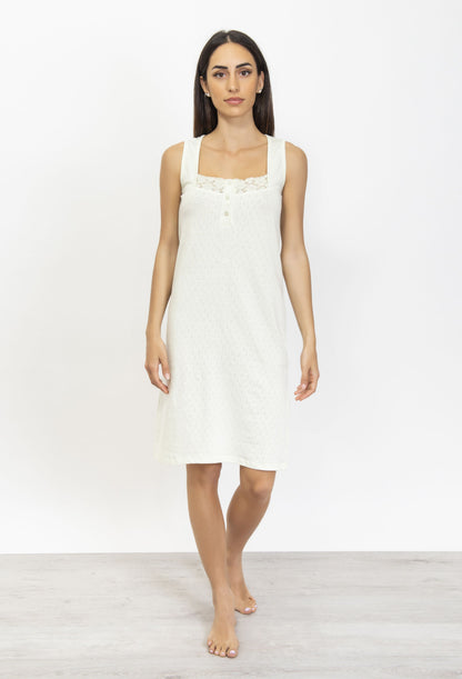 Pointelle Cotton Light Nightgown by SieLEI