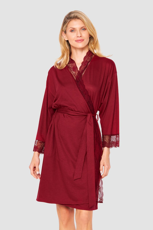 Woman is wearing New Romance Robe by Rosch front picture