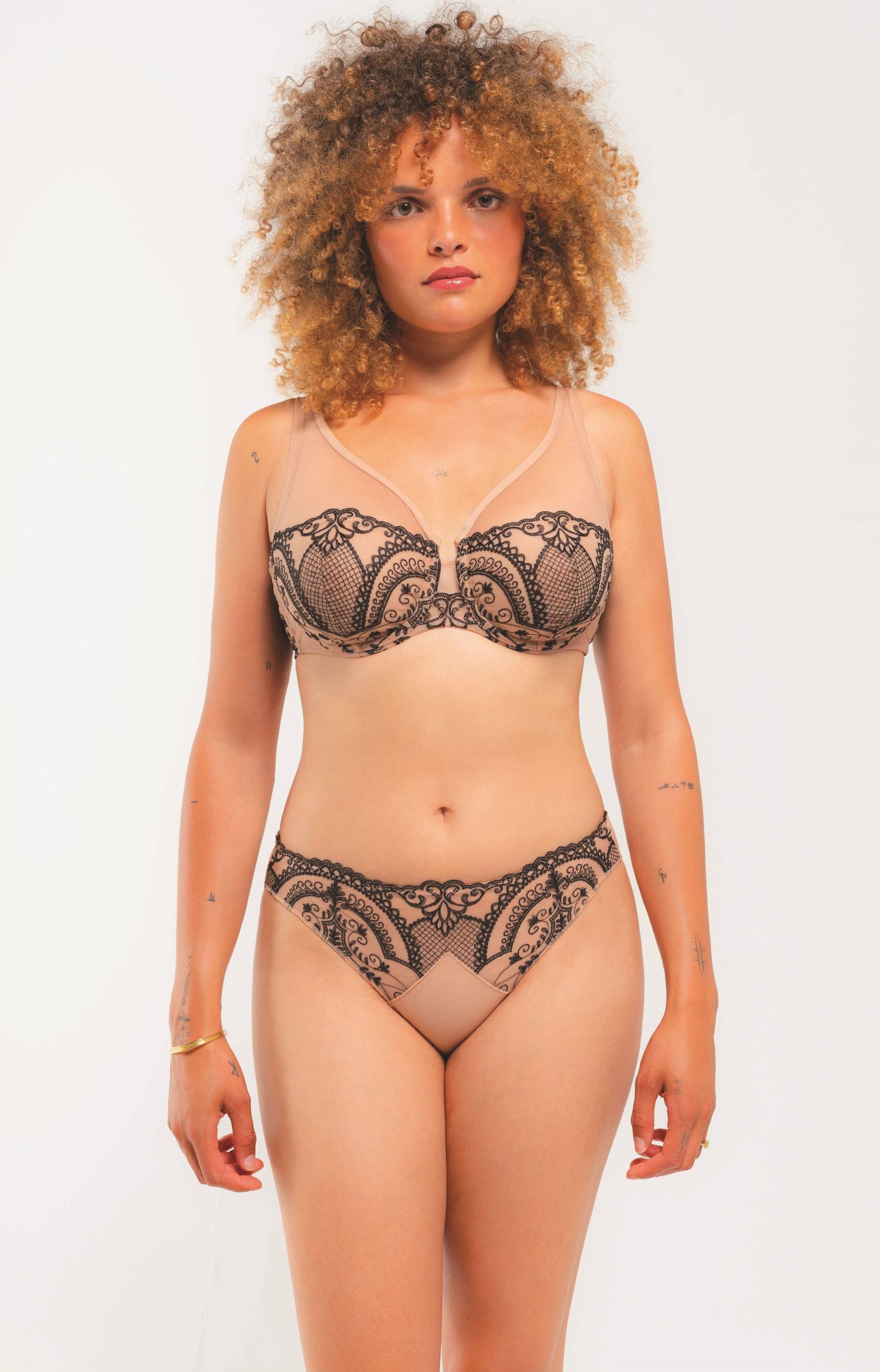 Luxuriously embroidered foulard bra by Louisa Bracq, Paris at DiModa Lingerie Toronto.