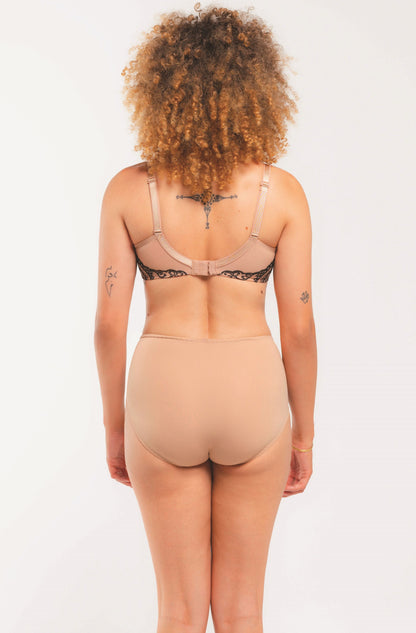 Sophisticated and luxuriously embroidered full brief panties and bra from the Kant line by Louisa Bracq from France at DiModa Lingerie Toronto.